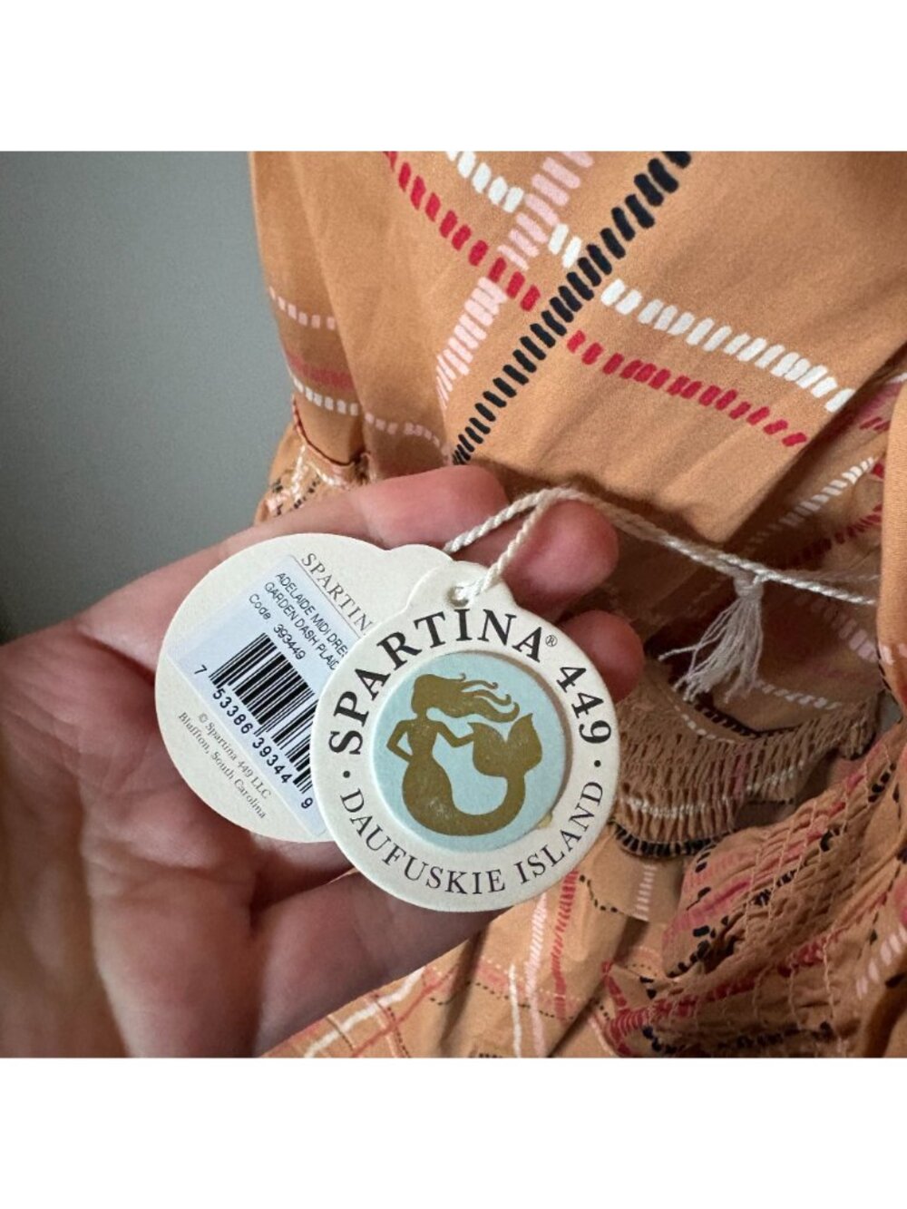 Spartina 449 Adelaide Dress in the Botanic Garden Dash Plaid Medium NWT - Picture 3 of 6